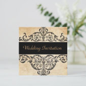 Invitation Mariage saloon western campagne rustique avec parc (Debout devant)