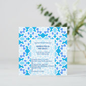 Invitation Mariage sans couture bleu marine (Debout devant)