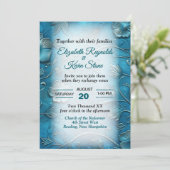 Invitation Mariage sarcelle (Debout devant)