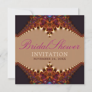 Invitation Mariage satiné doré en dentelle vintage