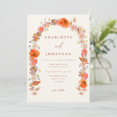 Invitation Mariage sauvage Boho d'automne (Debout devant)