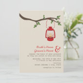 Invitation Mariage sauvage de la lanterne à huile rouge / cam (Debout devant)