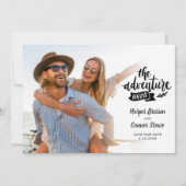Invitation Mariage Sauvez la date 2 Photo L'aventure commence (Devant)