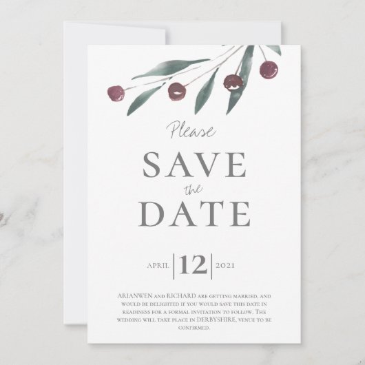 Invitation Mariage Sauvez la date Scottish Highlands (Devant)