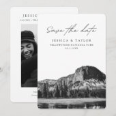 Invitation Mariage Save the Date Parc National de Yellowstone (Devant / Derrière)