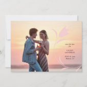 INVITATION MARIAGE SAVE THE DATE TULIPE ROSE MOD (Devant)