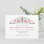 Invitation Mariage scandinave de rennes d'art populaire et de (Debout devant)