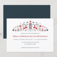 Mariage scandinave de rennes d'art populaire et de