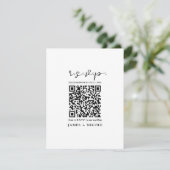 Invitation Mariage scanner de code QR moderne Réponse R.S.V.P (Debout devant)