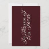 Invitation Mariage Script à l'Ancienne Bourgogne (Dos)