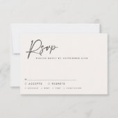 Invitation Mariage script moderne noir blanc script élégant i (Devant)