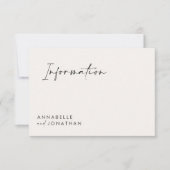 Invitation Mariage script moderne noir et blanc (Devant)