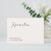 Invitation Mariage script moderne noir et blanc (Debout devant)