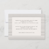 Invitation Mariage script moderne noir et blanc (Dos)