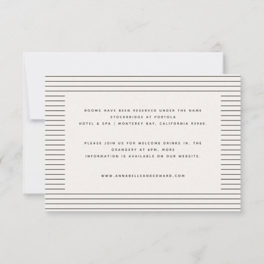 Invitation Mariage script moderne noir et blanc (Dos)