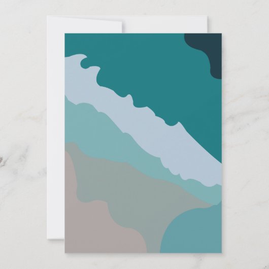 Invitation Mariage Sea Ocean Beach (Dos)