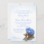 Invitation Mariage Seashore Blue Hydrangea (Devant)