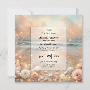 Invitation Mariage Seaside Sparkle et Sunset Dreams
