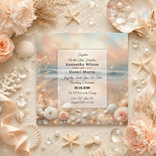 Invitation Mariage Seaside Sparkle et Sunset Dreams