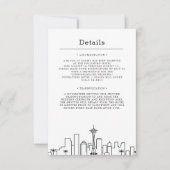 Invitation Mariage Seattle | Détails de l'invité (Devant)