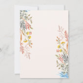 Invitation Mariage séché par le Fleur sauvage de printemps co (Dos)