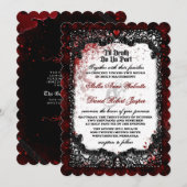 Invitation Mariage Séparé De Sang Avec RÉCEPTION (Devant / Derrière)