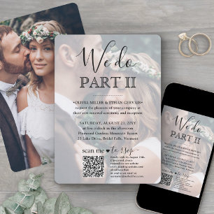 Invitation Mariage Séquentiel Code QR RSVP 2 Photo Nous Nous 