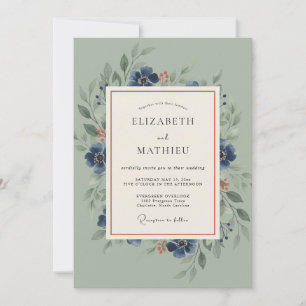 Invitation Mariage Serein de la Nature Sage