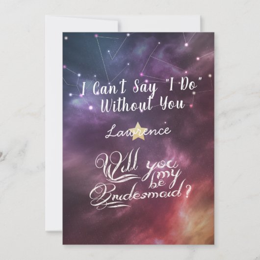 Invitation Mariage Serez-Vous Mes Constellations De Servante  (Devant)