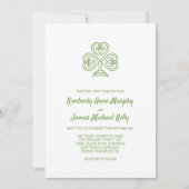Invitation Mariage Shamrock Celtic Knot (Devant)