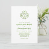Invitation Mariage Shamrock Celtic Knot (Debout devant)