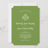Invitation Mariage Shamrock Celtic Knot (Devant)