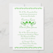 Invitation Mariage Shamrock irlandais (Devant)