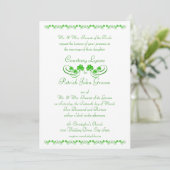 Invitation Mariage Shamrock irlandais (Debout devant)