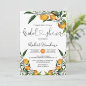Invitation Mariage Shower Oranges et Citron (Debout devant)