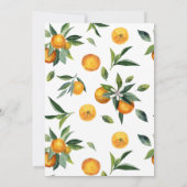 Invitation Mariage Shower Oranges et Citron (Dos)