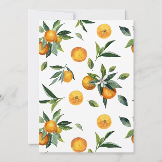 Invitation Mariage Shower Oranges et Citron (Dos)