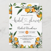 Invitation Mariage Shower Oranges et Citron (Devant / Derrière)