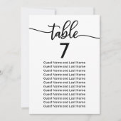 Invitation Mariage Siège Invité Moderne Élégante Calligraphie (Devant)