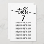 Invitation Mariage Siège Invité Moderne Élégante Calligraphie (Devant / Derrière)