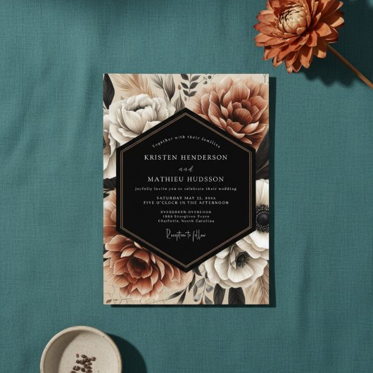 Invitation Mariage Sienne Bloom Moody