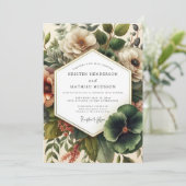 Invitation Mariage Sienne Classiciste Bloom (Debout devant)