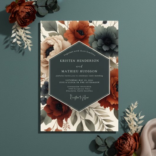 Invitation Mariage Sienne Ethéré