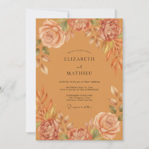 Invitation Mariage Sienne Ranunculus Eucalyptus