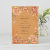 Invitation Mariage Sienne Ranunculus Eucalyptus (Debout devant)