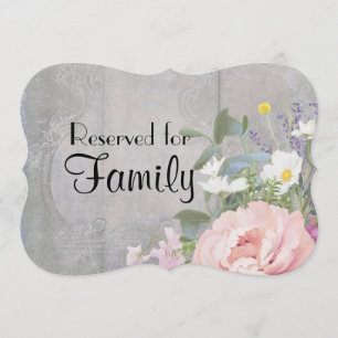 Invitation Mariage Signé Réservé Famille Rustique Floral Élég