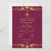 Invitation Mariage sikh du Punjabi Anand Karaj Golden (Devant)
