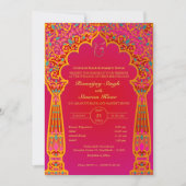 Invitation Mariage sikh du Punjabi Anand Karaj Golden (Devant)