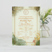 Invitation Mariage sikh du Punjabi Anand Karaj Golden (Debout devant)