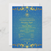 Invitation Mariage sikh du Punjabi Anand Karaj Golden (Devant)